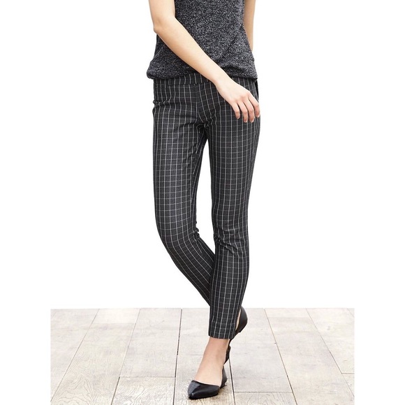 Banana Republic Pants - [Banana Republic] Sloan Windowpane Slim Ankle Pant